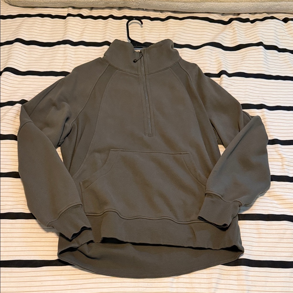 lululemon athletica Scuba Oversized Half-Zip Funnel Neck *LONG in grey sage